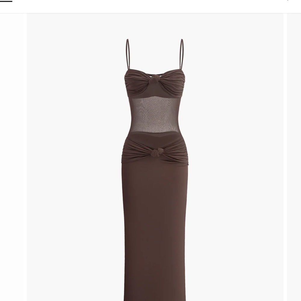 Elegant Brown Maxi Dress